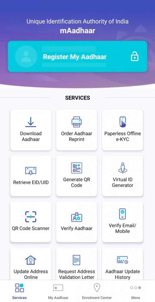 mAadhaar Services