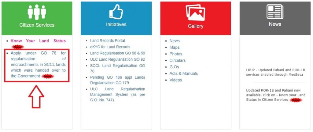 Citizen Services GO 76 for regularisation