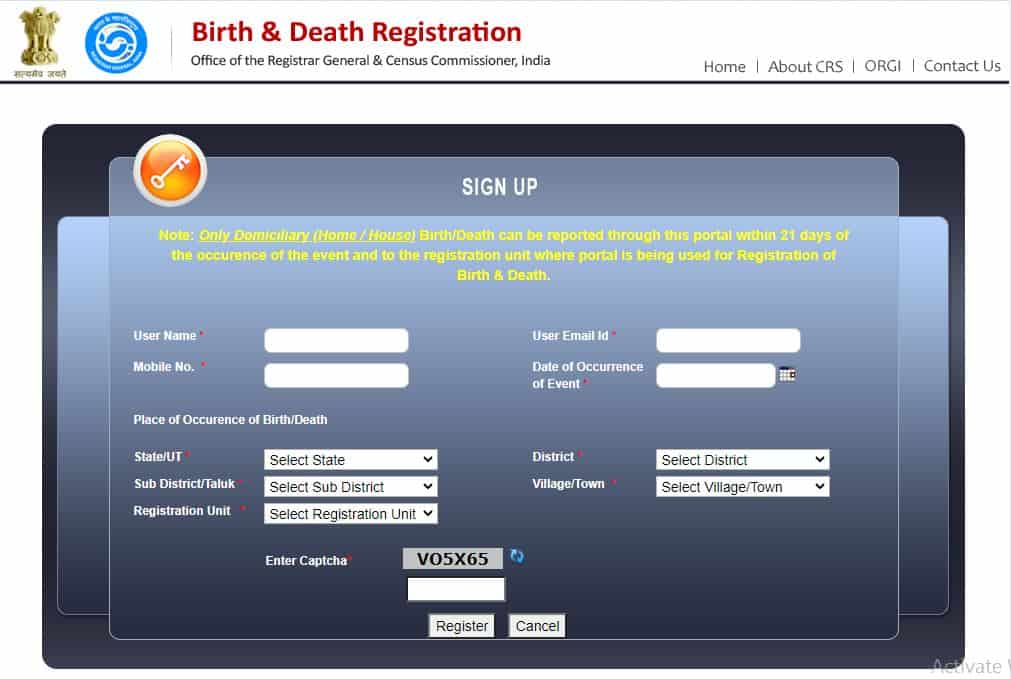 Birth Registration