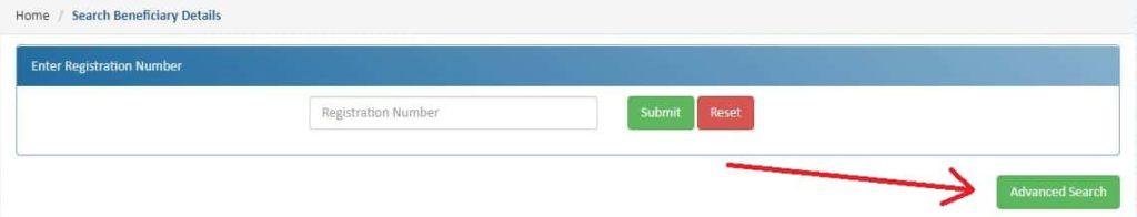 PMAY beneficiary list Advanced Search