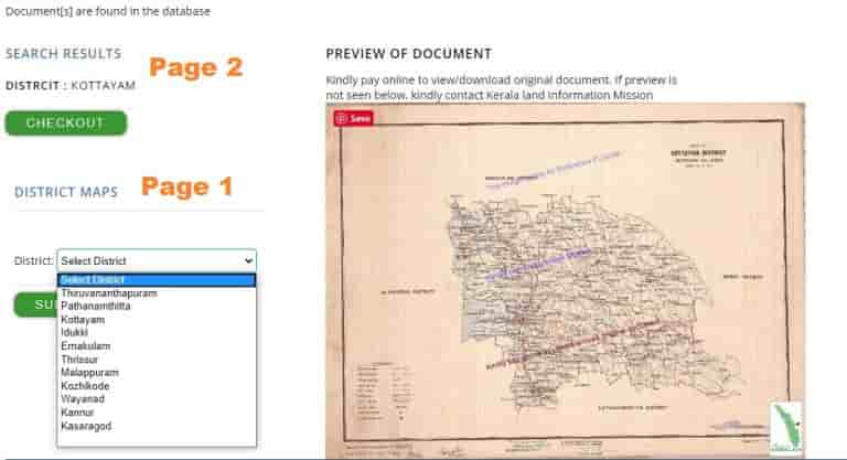 kerala land records view map