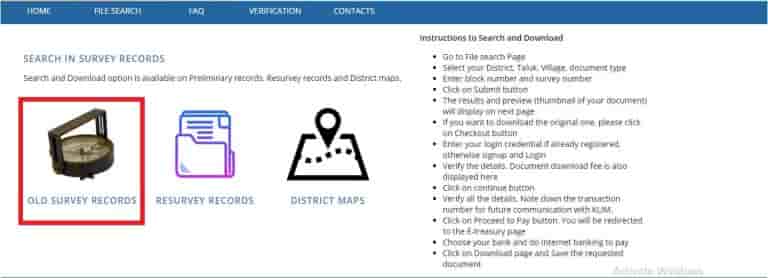 old survey records File search