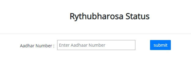 payment status rythu bharosa