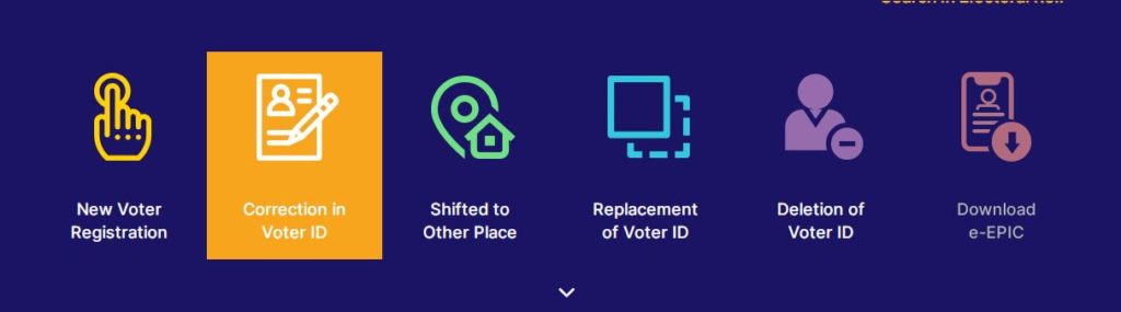 correction in voter id photo