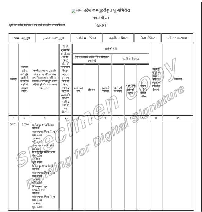mp bhulekh khasra khatauni naksha in hindi mp