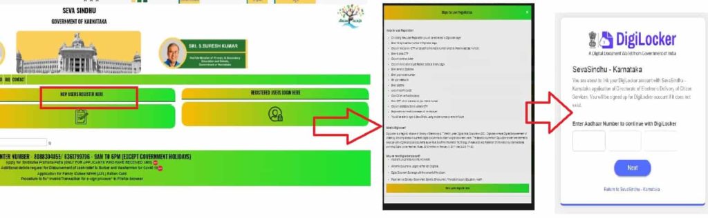 Seva Sindhu New User Registration Karnataka