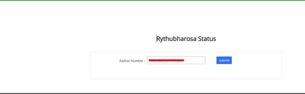 rythu bharosa payment status