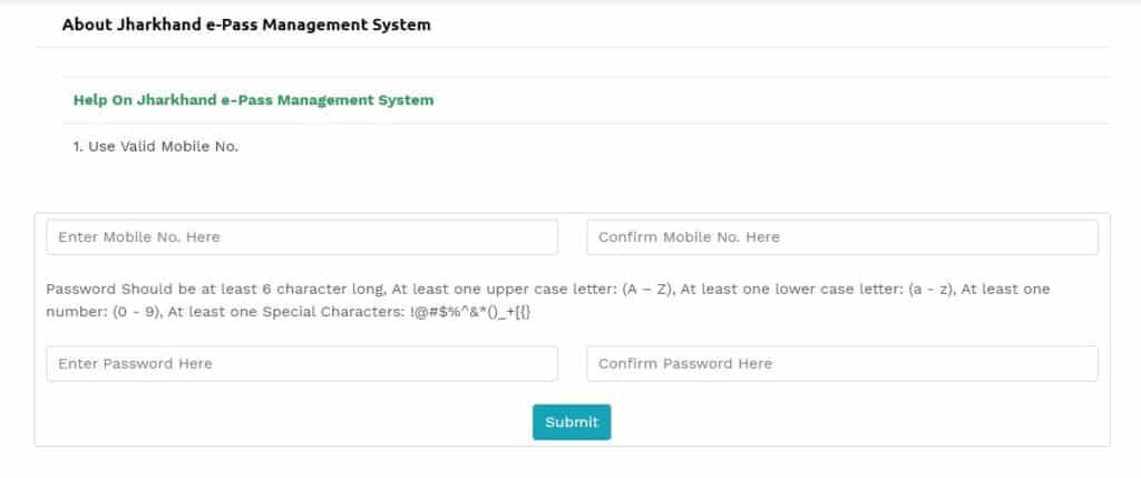 Jharkand E pass Apply Online