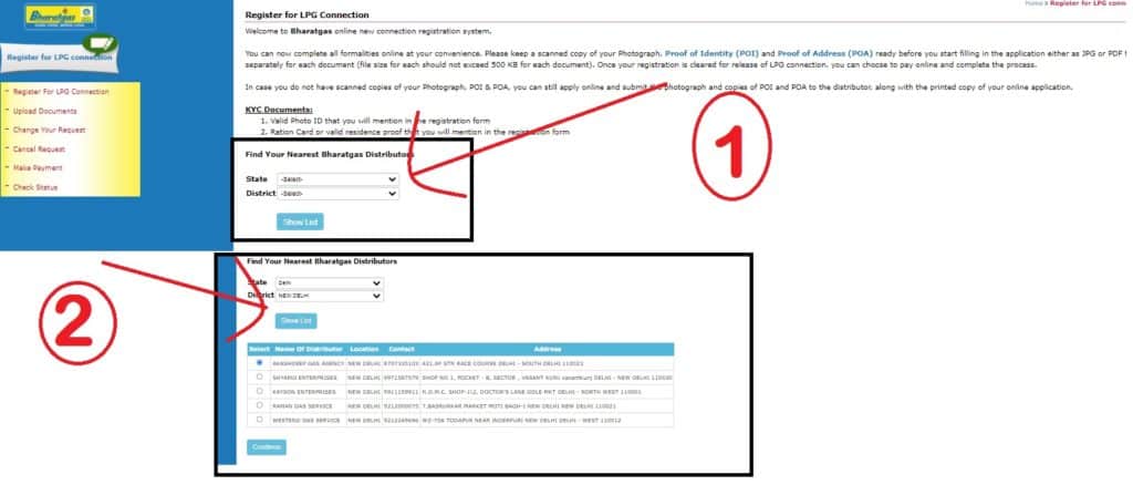 Bharat Gas New Connection Procedure