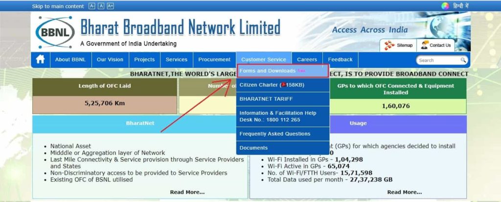 Bharat Net Application Form