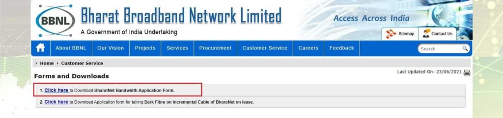 BharatNET Scheme Application