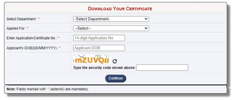 e district delhi certificate download