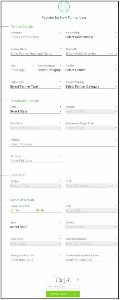 pmfby gov farmer registration form